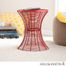 SEI Indoor/Outdoor Round Metal Accent Table, 18.5 Inch - Red