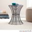 SEI Indoor/Outdoor Round Metal Accent Table, 18.5 Inch - Silver