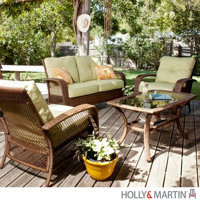 SEI Cooper 4pc Steel Woven Deep Seating Set
