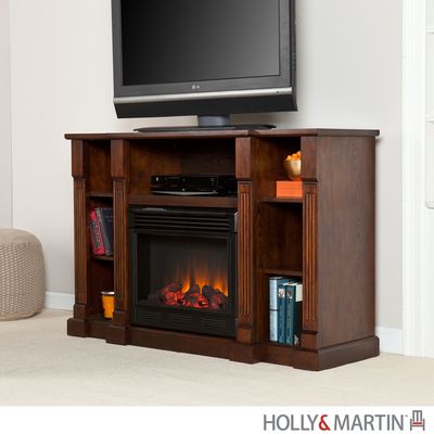 SEI Kendall Electric Media Fireplace - Espresso