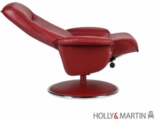 Holly & Martin Naomi Bonded Leather Recliner & Ottoman - Brick