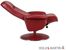 Holly & Martin Naomi Bonded Leather Recliner & Ottoman - Brick