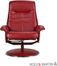 Holly & Martin Naomi Bonded Leather Recliner & Ottoman - Brick