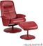 Holly & Martin Naomi Bonded Leather Recliner & Ottoman - Brick