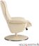 Holly & Martin Naomi Bonded Leather Recliner & Ottoman - French Vanilla