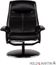 Holly & Martin Naomi Bonded Leather Recliner & Ottoman - Onyx