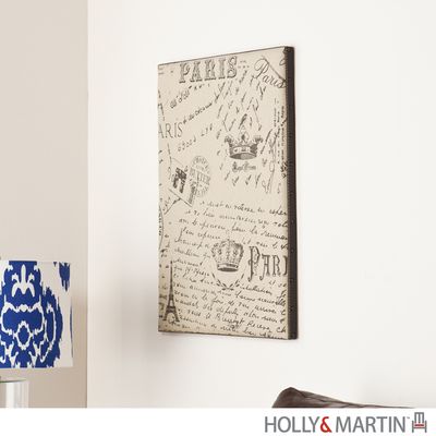 SEI Vintage Burlap Message Board - Paris Postcard