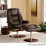 Holly & Martin Torwood Leather Recliner and Ottoman - Brown