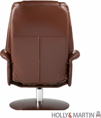 Holly & Martin Torwood Leather Recliner and Ottoman - Cognac