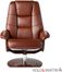 Holly & Martin Torwood Leather Recliner and Ottoman - Cognac