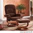 Holly & Martin Tyler Fabric Recliner and Ottoman - Chocolate