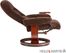 Holly & Martin Tyler Fabric Recliner and Ottoman - Chocolate