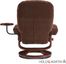 Holly & Martin Tyler Fabric Recliner and Ottoman - Chocolate