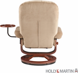 Holly & Martin Tyler Fabric Recliner and Ottoman - Sand