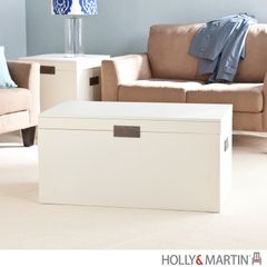 SEI Aspen Cocktail Table Trunk - White