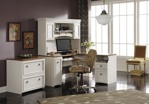 Home Office Furniture Desk Set 1 - Fairview Collection - Bush Office Furniture - FV-OSET-1