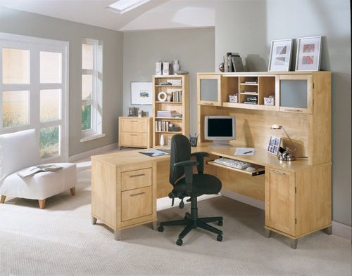 Home Office Furniture Desk Set 2 - Somerset Collection - Bush Office Furniture - SOM-OSET-2-MC