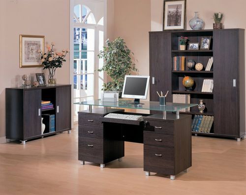 Home Office Furniture Desk Set in Cappuccino - Coaster