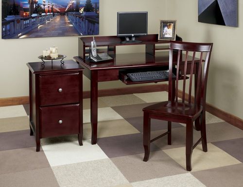 Office Decatur Set Home Office Furniture Desk Set in Merlot - Office Star - OSET-2 - Home ...