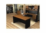 Home Office Furniture Desk Set in Tuscany Brown and Black - Innova - Bestar Office Furniture