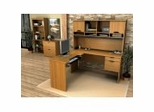 Home Office Furniture Set in Cappuccino Cherry - Innova - Bestar Office Furniture