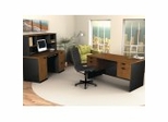 Home Office Furniture Set in Tuscany Brown and Black - Hampton - Bestar Office Furniture
