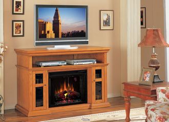 Home Theater Electric Fireplace by Classic Flame in Premium Oak - Pasadena - 28MM468-O107