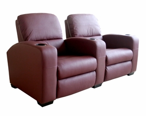 Home Theater Seating - 2 Piece Set in Burgundy - HT638-2SEAT-BUR