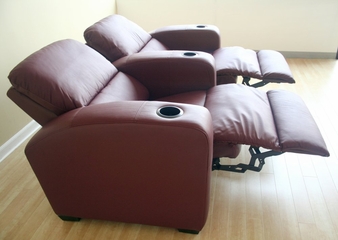 Home Theater Seating - 2 Piece Set in Burgundy - HT638-2SEAT-BUR