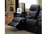 Home Theater Seating Extension Recliner in Black Leather Match - Coaster