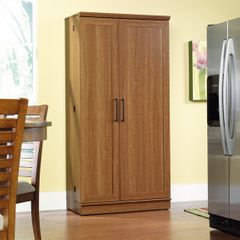 Homeplus Storage Cabinet Swing Out Doors Sienna Oak - Sauder Furniture - 411965