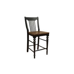 Homestead Stool with Wood Seat - Set of 2 - American Hertiage - AH-126872BLK