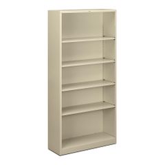 Hon 5 Shelf Putty Metal Bookcase - HONS72ABCL