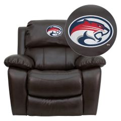 Houston Cougars Embroidered Brown Leather Rocker Recliner  - MEN-DA3439-91-BRN-45022-EMB-GG