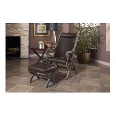 Hunter Brown Leather Chair and Ottoman - Largo - LARGO-ST-L820