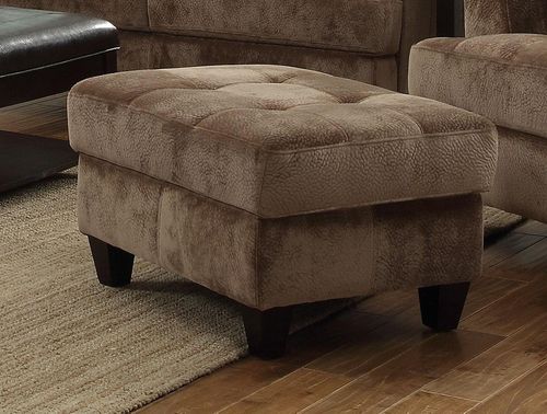 Hurley Mocha Tufted Ottoman - 503534