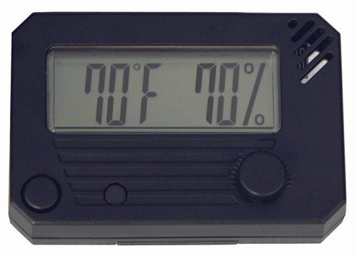 HygroSet Digital Hygrometer in Black - DHYG-Rect