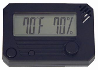 HygroSet Digital Hygrometer in Black - DHYG-Rect