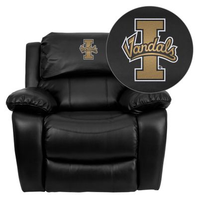 Idaho Vandals Embroidered Black Leather Rocker Recliner  - MEN-DA3439-91-BK-40025-EMB-GG