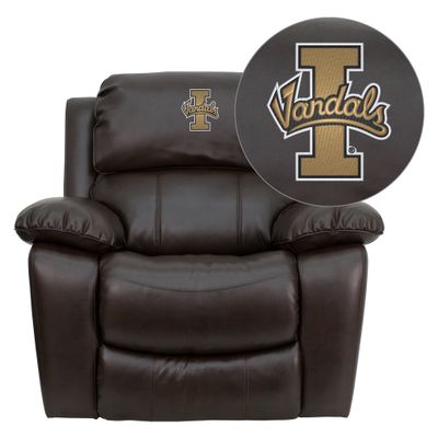 Idaho Vandals Embroidered Brown Leather Rocker Recliner  - MEN-DA3439-91-BRN-40025-EMB-GG