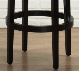 Igloo 26" Swivel Barstool in Brown Microfiber / Ebony - Armen Living - LCIGBAMFBR26