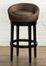 Igloo 26" Swivel Barstool in Brown Microfiber / Ebony - Armen Living - LCIGBAMFBR26