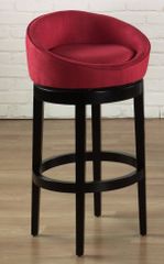 Igloo 26" Swivel Barstool in Red Microfiber / Ebony - Armen Living - LCIGBAMFRE26