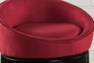 Igloo 26" Swivel Barstool in Red Microfiber / Ebony - Armen Living - LCIGBAMFRE26