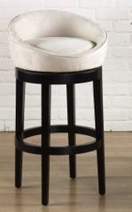 Igloo 30" Swivel Barstool in Creme Microfiber / Ebony - Armen Living - LCIGBAMFCR30