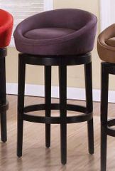 Igloo 30" Swivel Barstool in Eggplant Microfiber / Ebony - Armen Living - LCIGBAMFPU30