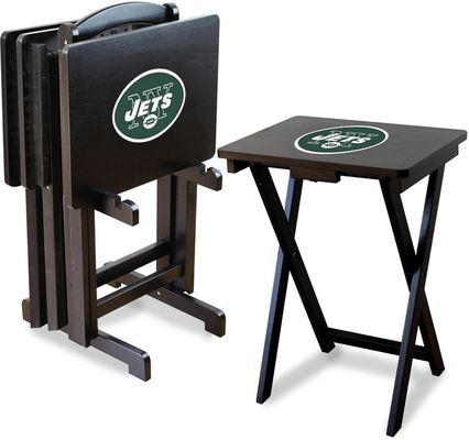 Imperial International New York Jets 4 TV Trays With Stand