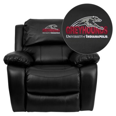 Indianapolis Greyhounds Embroidered Black Leather Rocker Recliner  - MEN-DA3439-91-BK-41083-EMB-GG