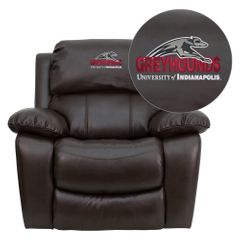 Indianapolis Greyhounds Embroidered Brown Leather Rocker Recliner  - MEN-DA3439-91-BRN-41083-EMB-GG