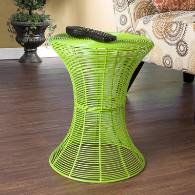 Indoor/Outdoor Round Metal Accent Table - Green - Holly and Martin